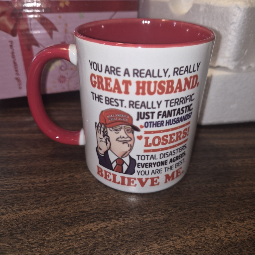 Funny Donald Trump Husband Mug Valentine's, Birthday, Anniversary Gift Idea NIB